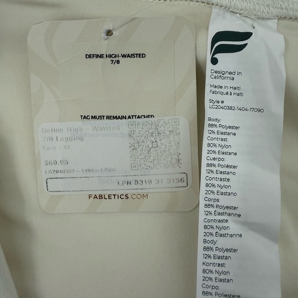 Women’s Fabletics Define PowerHold High-Waisted 7/8 Leggings 4X Plus Size - Picture 14 of 16